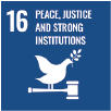 16 Peace, Justice and Strong Institutions 